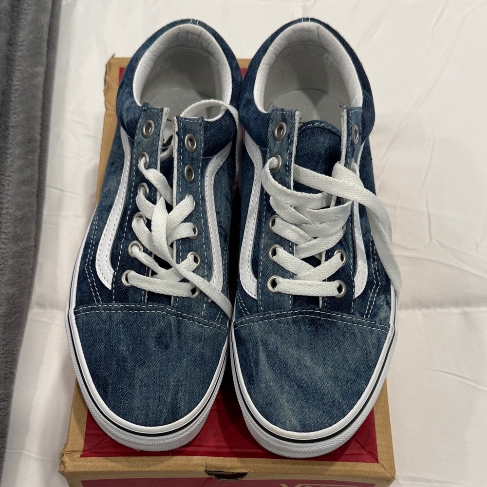 Vans Blue and White Women's Sneakers